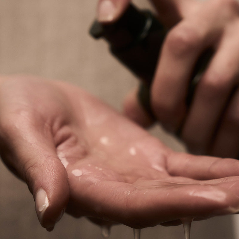 Pumping Rising Tides Facial Cleanser in Hand